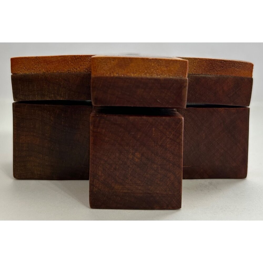 Handcrafted Wooden Cross Puzzle Box Hidden Compartment Keepsake Jewels Religious - Picture 6 of 12